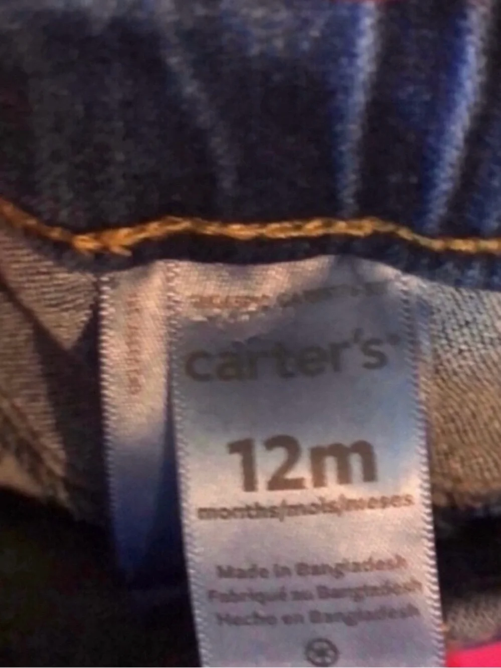 Bundle Outfit Set Carter’s Jeans & Child of Mine Shirt Top Baby Girls 12 months